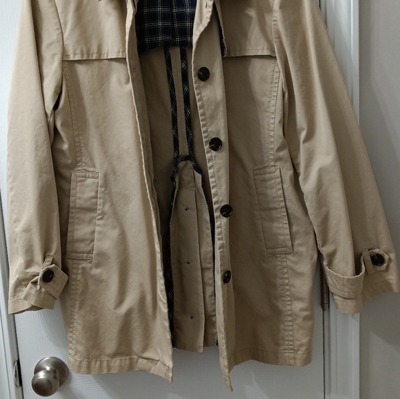 Tommy Hilfiger Double Collar Long Sleeve Trench Coat Size XL - Picture 3 of 9